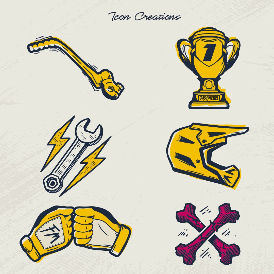 FastMoto Fantasy - Branding and Website Design Icons and Illsutrations